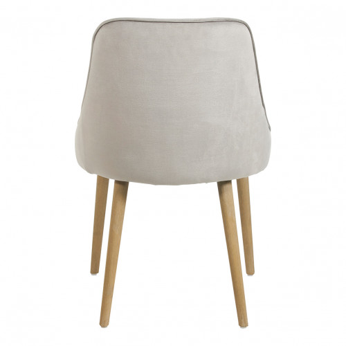 Chaise MARCUS en velours - Grège