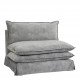 Fauteuil LEO velours - Gris clair